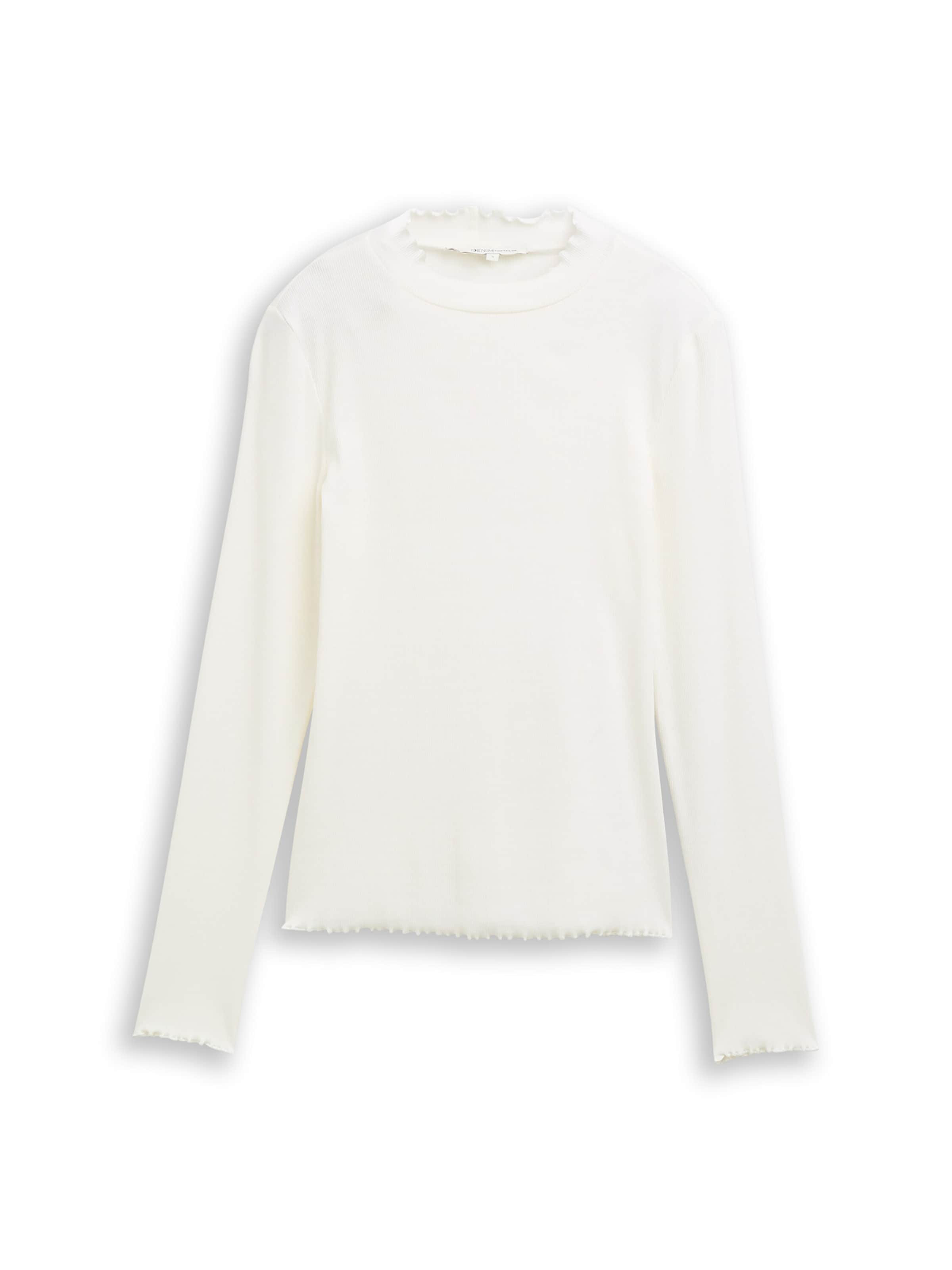 TOM TAILOR DENIM Tričko - Biela: predná strana