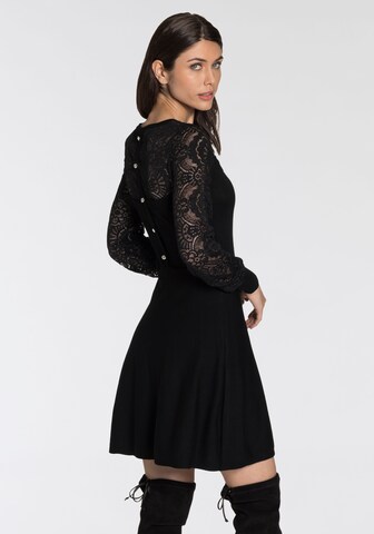 MELROSE Strickkleid in Schwarz