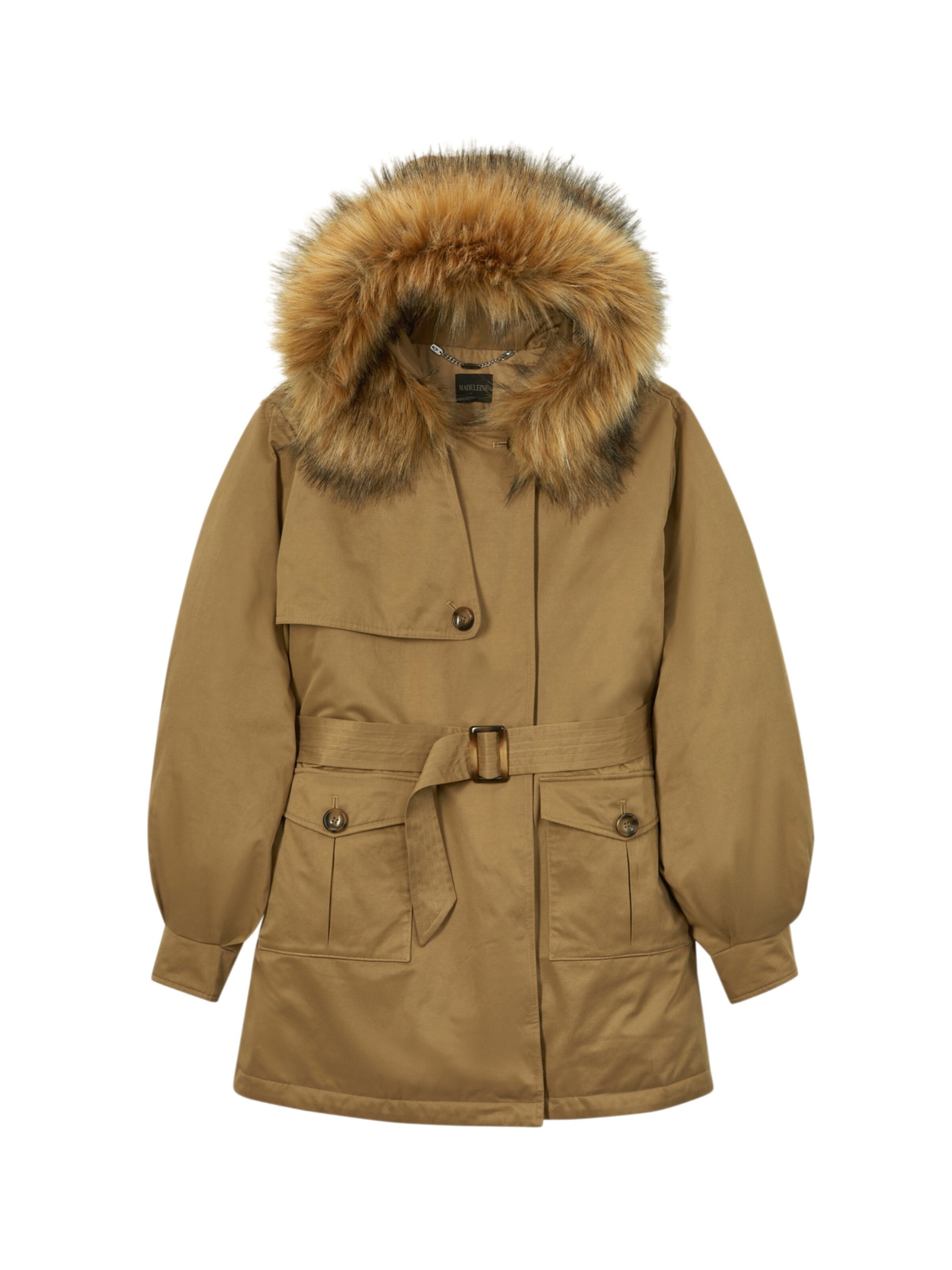Veste mi-saison MADELEINE en marron : devant