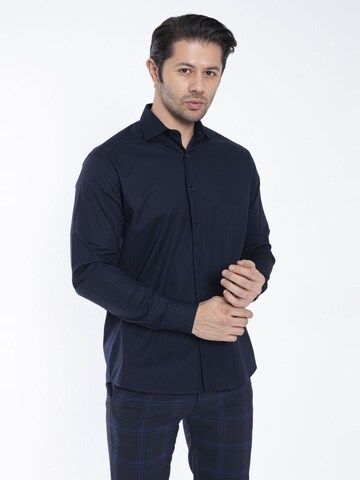 By Diess Collection Regular fit Button Up Shirt in Blue: front