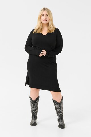 KAFFE CURVE Kleid 'Lizzy' in Schwarz