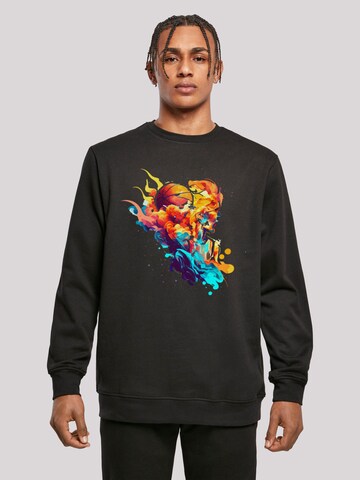 F4NT4STIC Sweatshirt 'Basketball Sports Collection - Abstract player' in Mixed colors: front