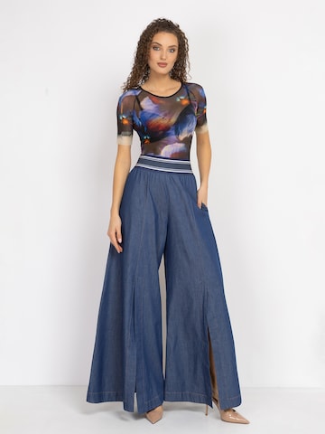 JIORO Wide leg Pants 'ESSENTIALS' in Blue