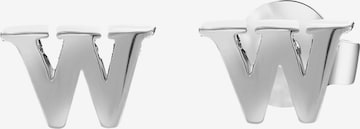 Boucles d'oreilles Lucardi en argent : devant