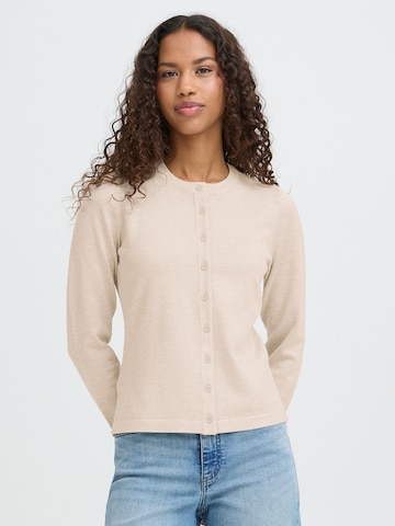 ICHI Strickjacke 'IHLULS' in Beige: Vorderseite