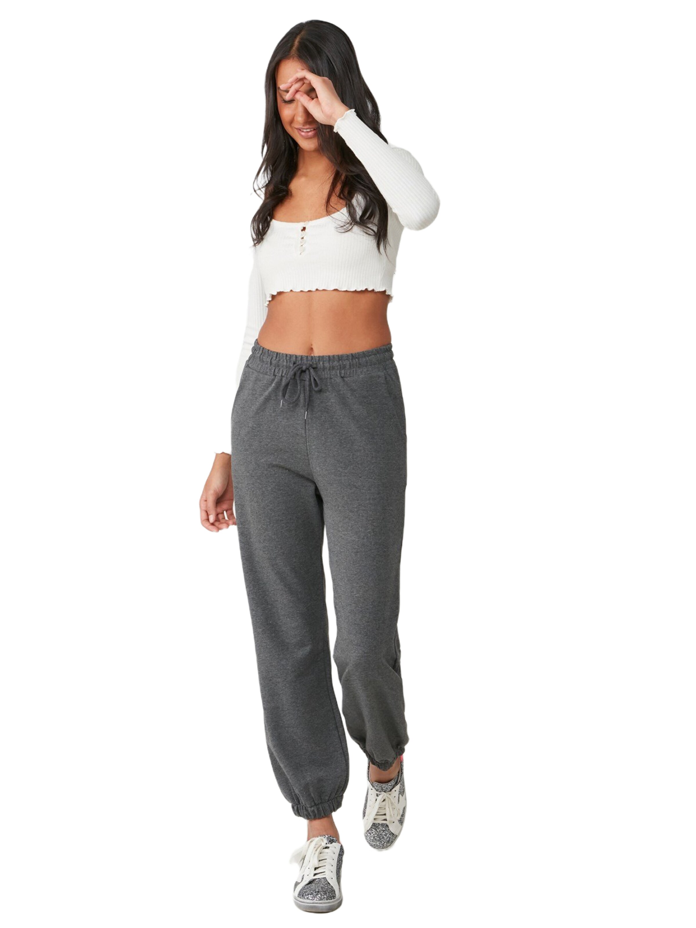 C&City Tapered Broek in Grijs