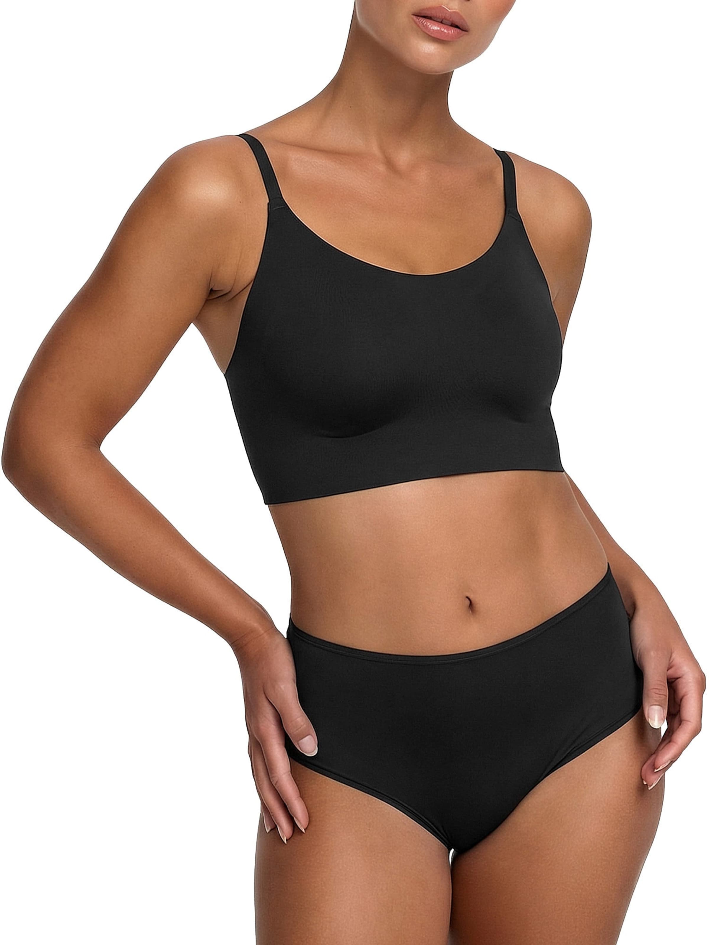 cfab by creamy fabrics Bustier BH 'Scoop Neck BH'‌‌ in Schwarz: Vorderseite