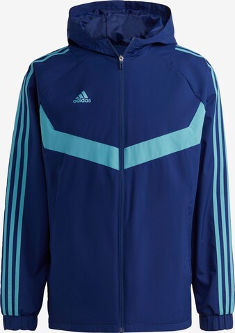 Veste de sport 'Tiro Warm' ADIDAS SPORTSWEAR en bleu : devant