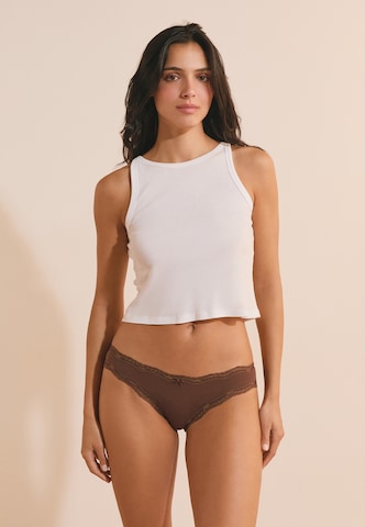 Slip 'JIM' ETAM en marron : devant