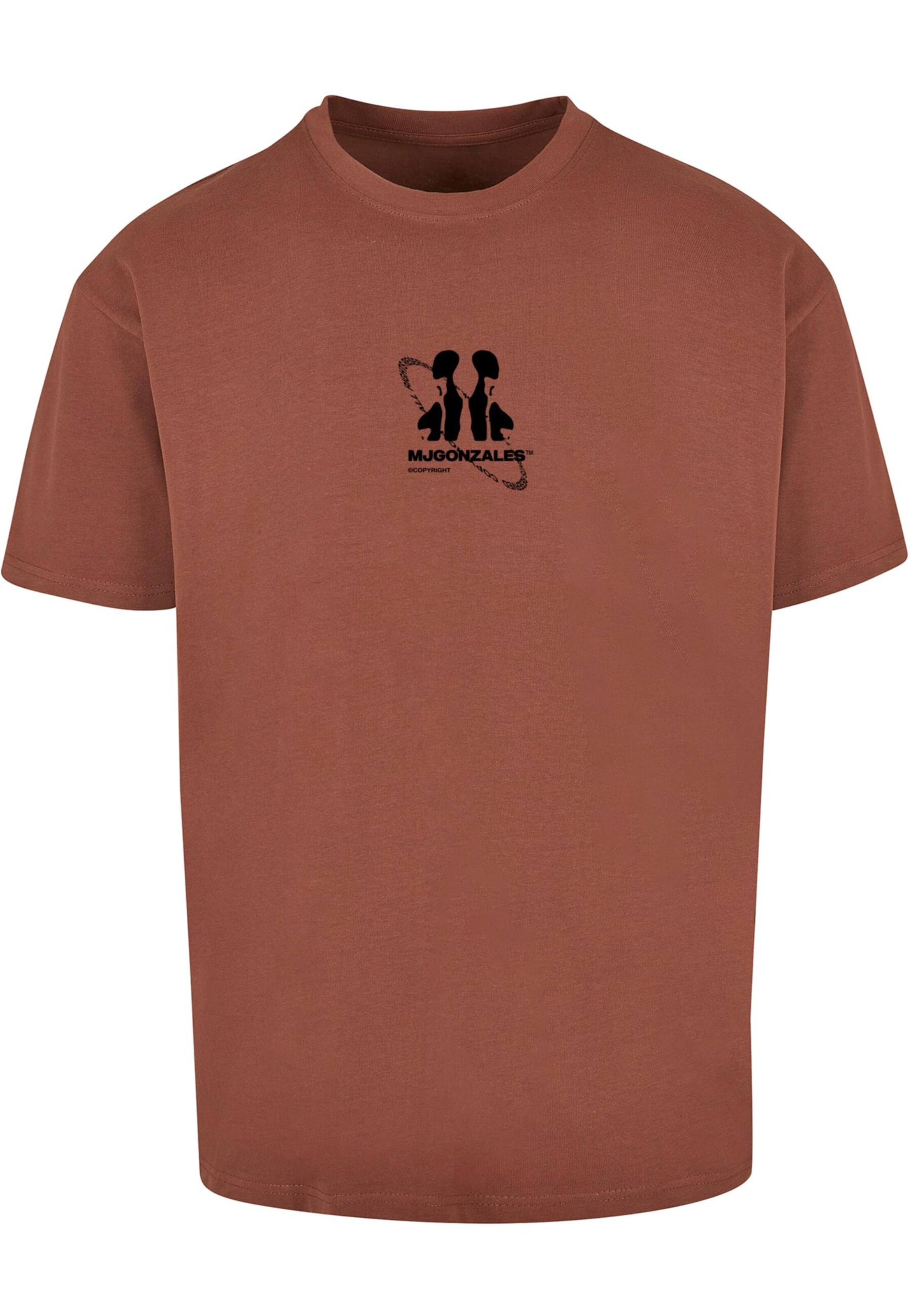 MJ Gonzales Tričko 'Circle x Heavy' – hnědá: přední strana