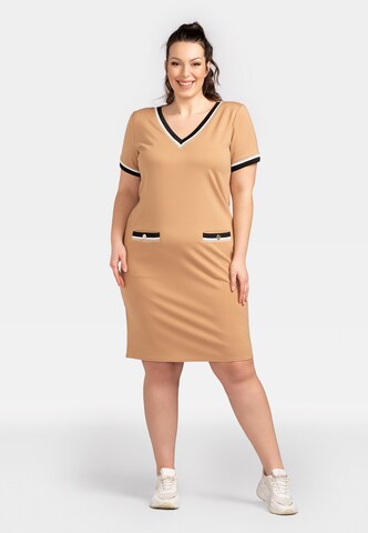 Karko Knitted dress 'RAMONA' in Brown