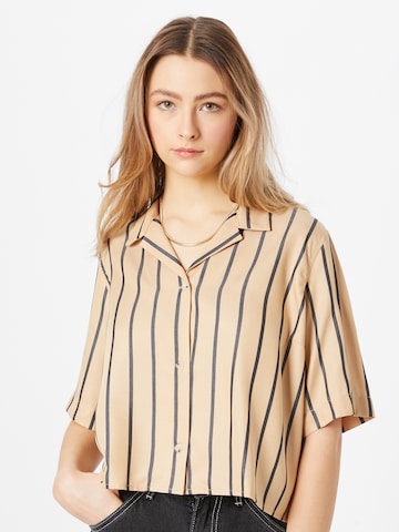 Camicia da donna di Rotholz in beige: frontale