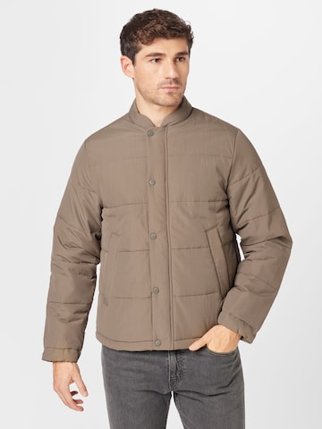 Abercrombie & Fitch Between-season jacket 'ANF' in Brown: front