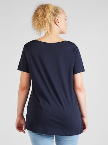ONLY Carmakoma Shirt 'Bonnie Life' in Blauw