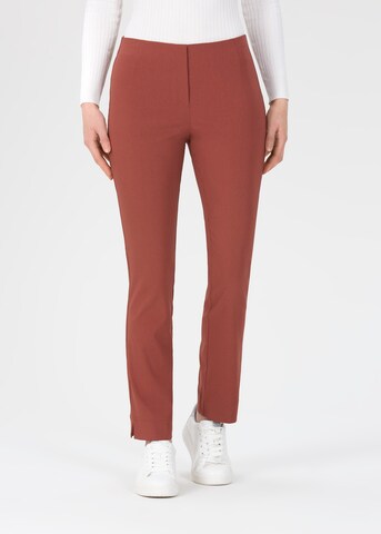 STEHMANN Regular Pants 'Ina' in Brown: front