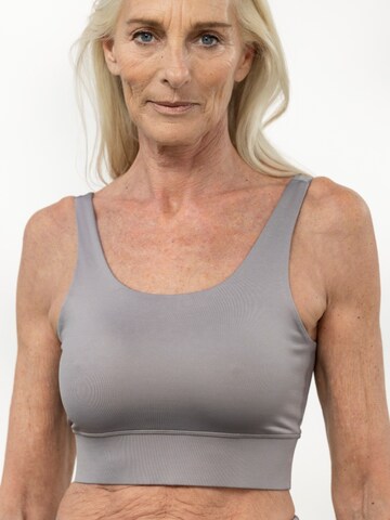 Bustier Soutien-gorge de sport 'Bustier' Hey Honey en gris : devant