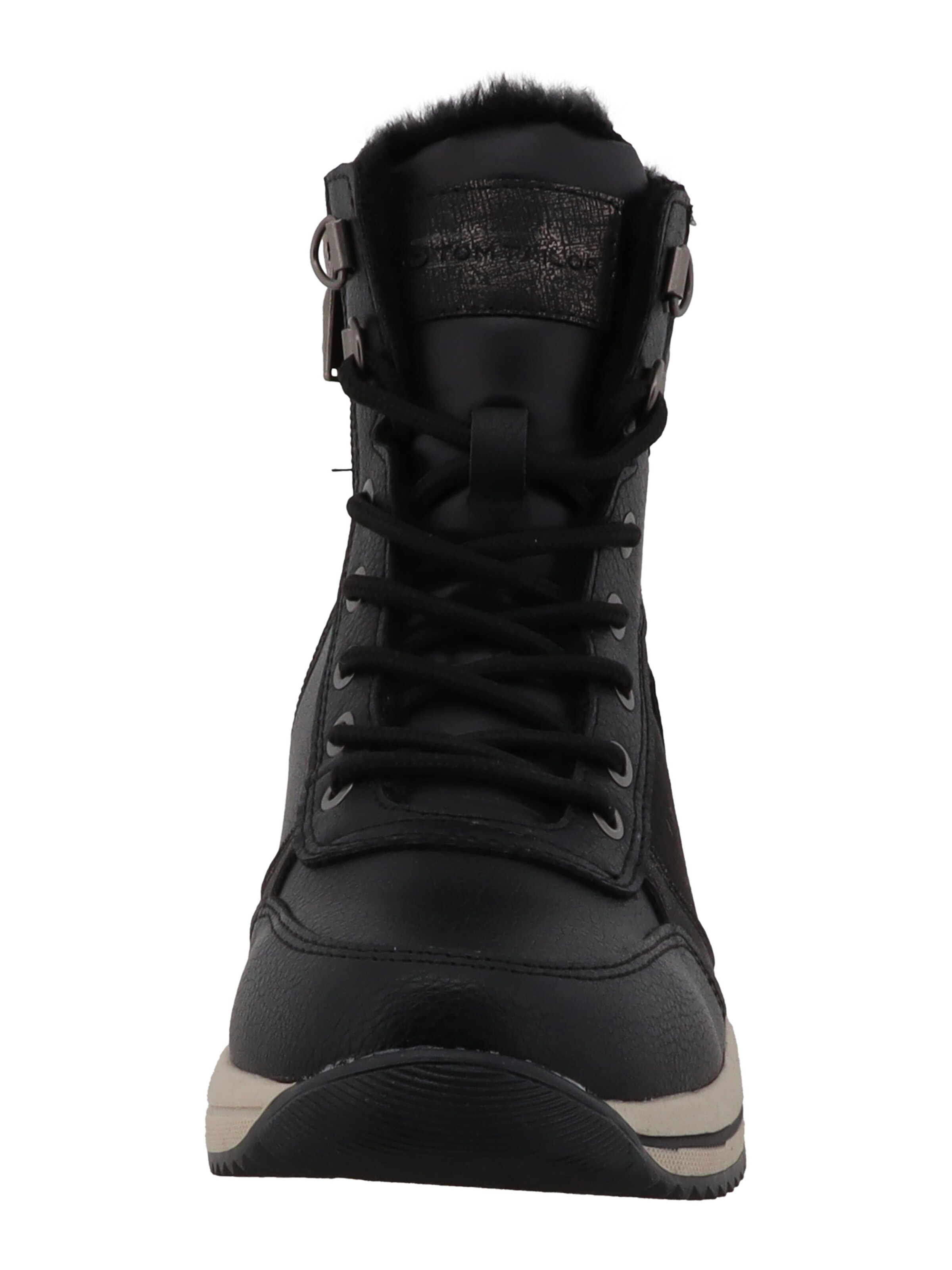 Bottines à lacets TOM TAILOR en noir