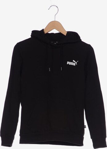 PUMA Sweatshirt & Zip-Up Hoodie in XS in Black: front