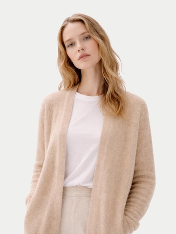 Giacchetta 'Ajour Knit Open-Front Cashmere Cardigan' di GOBI Cashmere in beige: frontale