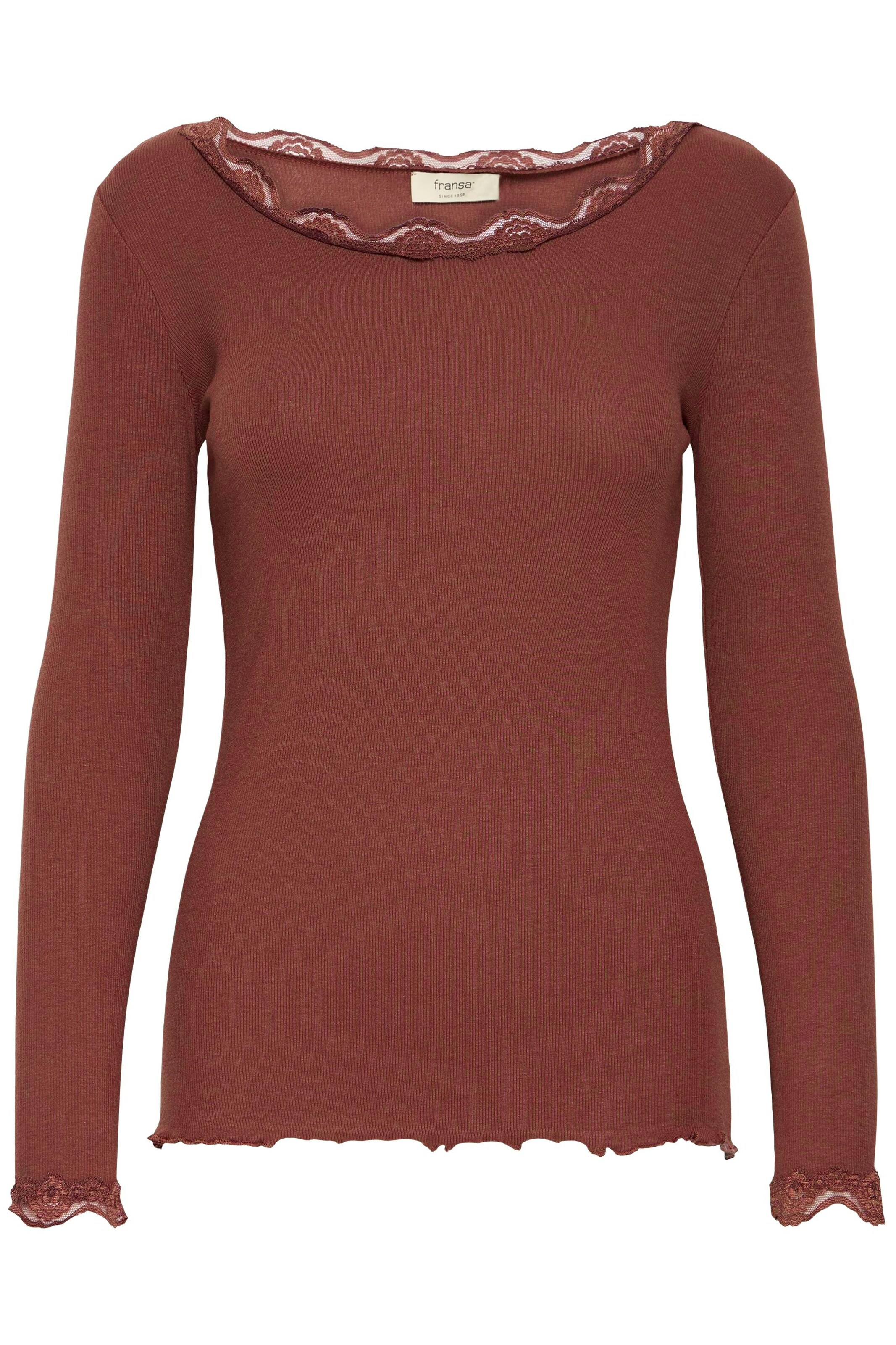 Fransa Shirt 'FRHIZAMOND' in Brown: front