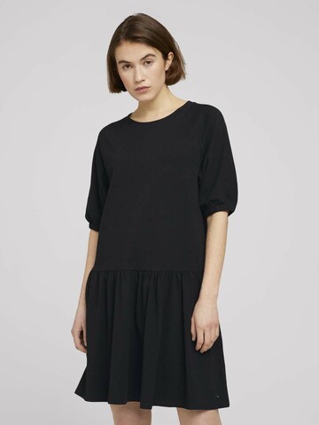 TOM TAILOR DENIM - Vestido en negro: frente