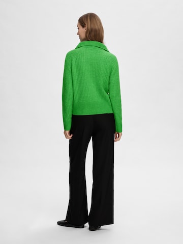 Pull-over 'Lulu Mika' SELECTED FEMME en vert