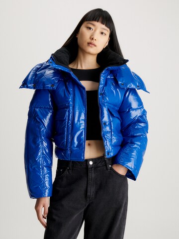 Calvin Klein Jeans Winterjas in Blauw: voorkant
