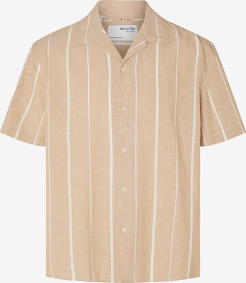 Chemise SELECTED HOMME en beige : devant