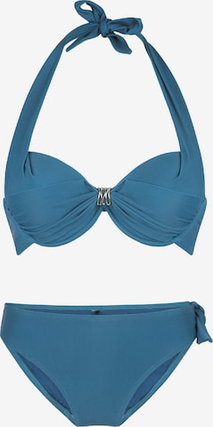 LingaDore T-shirt Bikini in Blauw: voorkant