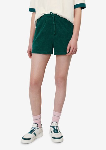 Marc O'Polo DENIM Loosefit Kalhoty – zelená: přední strana