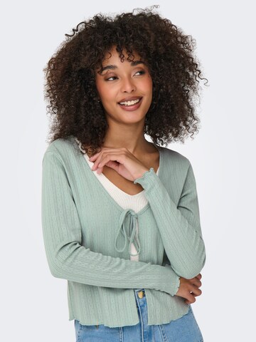 ONLY Knit Cardigan in Green: front