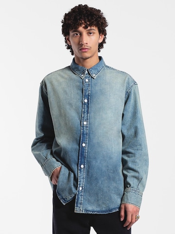 Dr. Denim Shirt 'Ray Denim' in Blauw