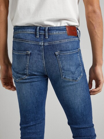 Skinny Jean 'FINSBURY' Pepe Jeans en bleu