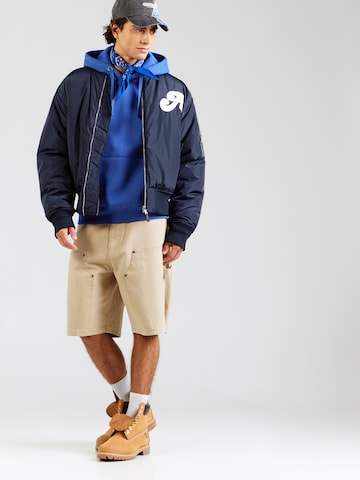 ALPHA INDUSTRIES Regularny krój Bluzka sportowa 'Red Stripe' w kolorze niebieski
