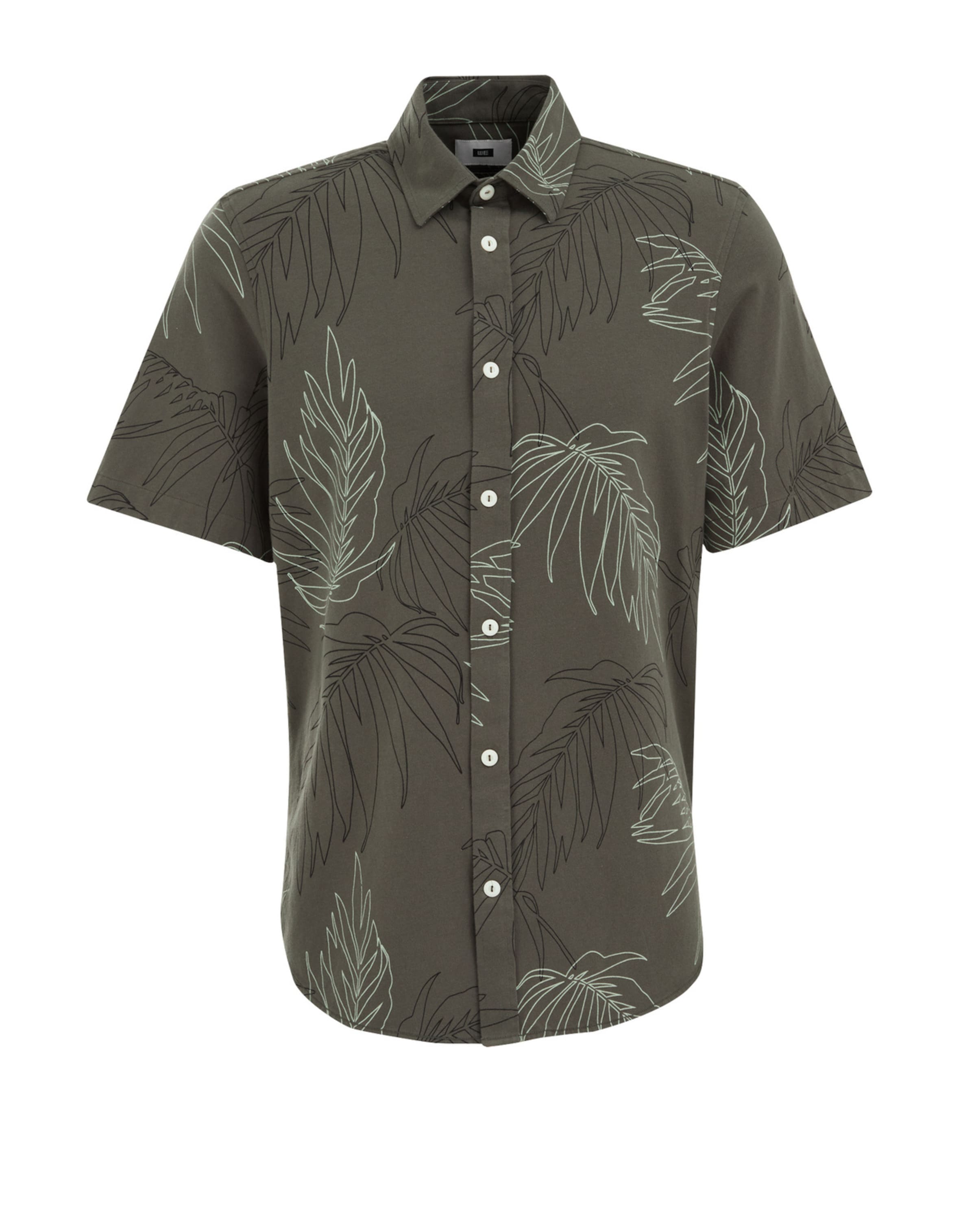 WE Fashion Overhemd in de kleur Spar / Zwart / Wit, Productweergave