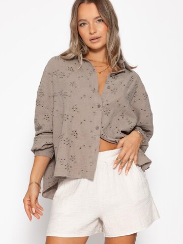 SASSYCLASSY Bluse‌‌‌‌‌‌‌‌ in Grau