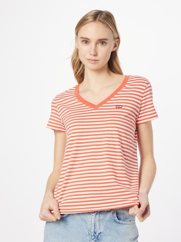 LEVI'S ® Shirt 'Perfect Vneck' in Rood: voorkant