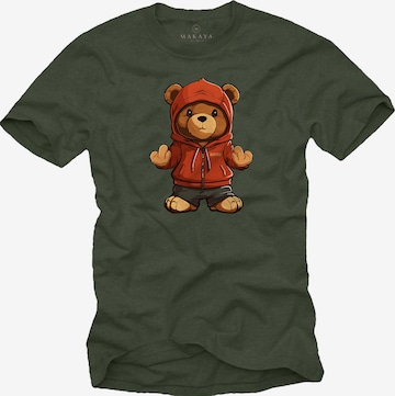 MAKAYA Shirt 'Teddy Makaya' in Green: front