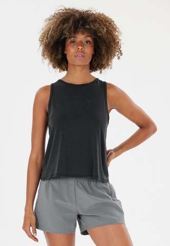 Athlecia Sports top 'Haze' in Black: front