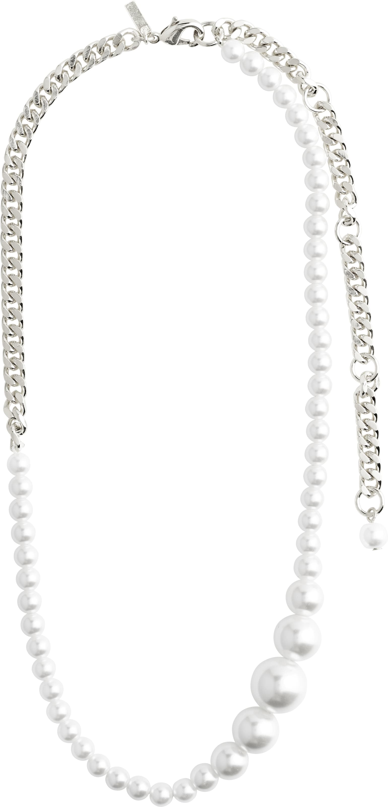 Pilgrim Kette 'Beat' in silber / perlweiß, Produktansicht