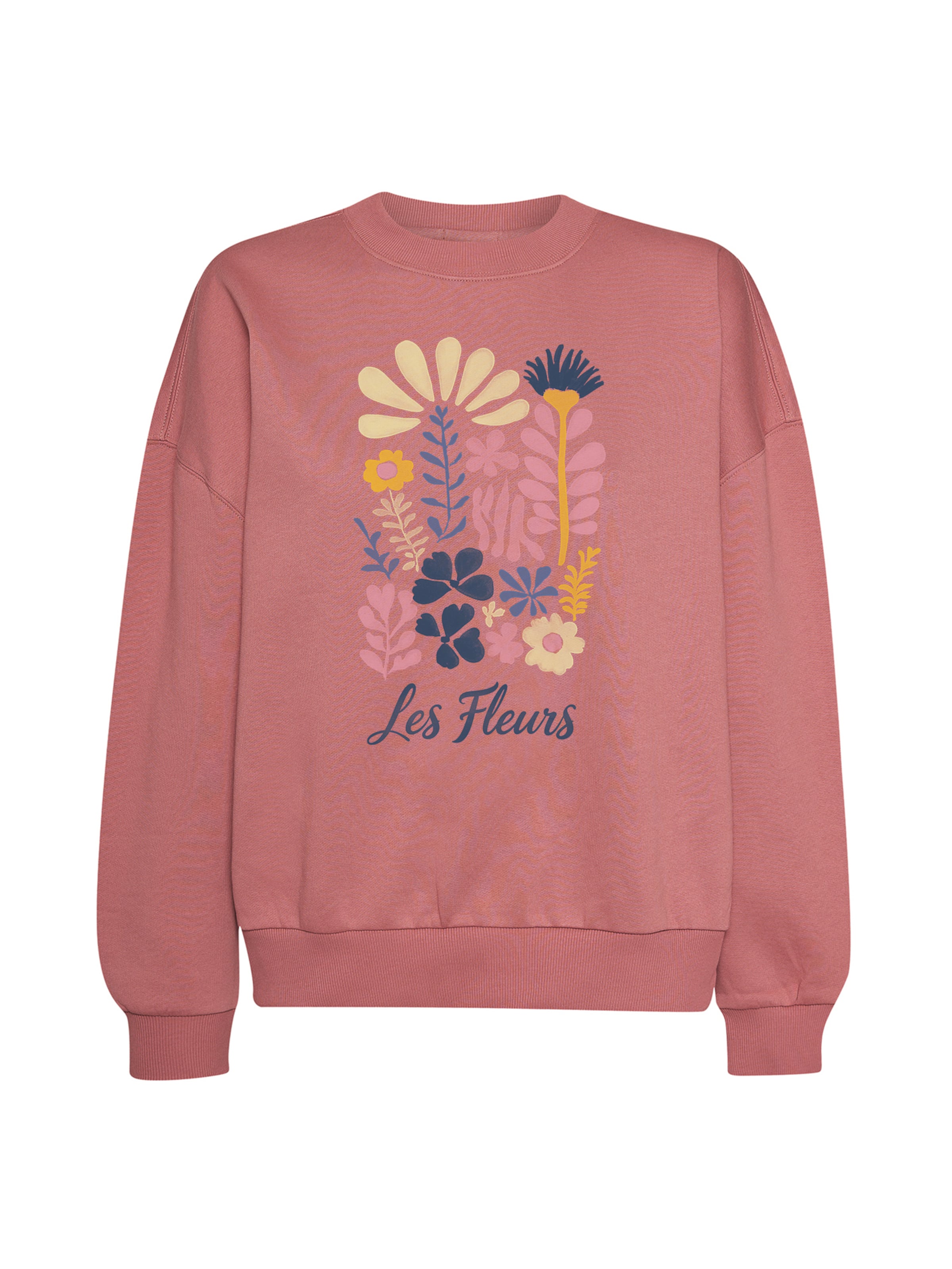GREENBOMB Sweatshirt 'Les Fleurs' in Pink: front