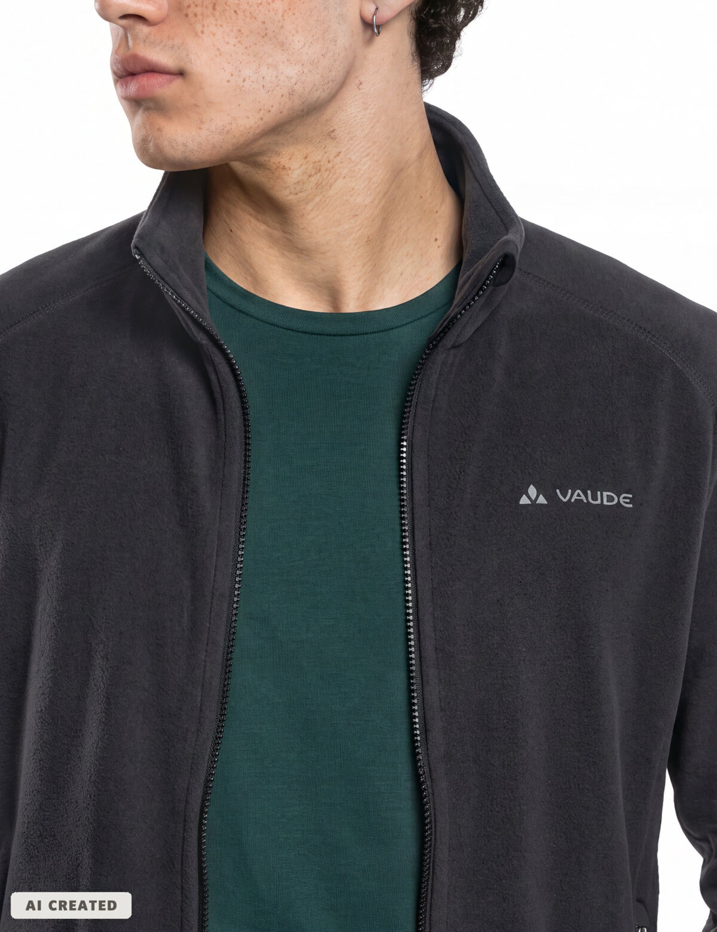 VAUDE Athletic fleece jacket 'Me Professional' in Black