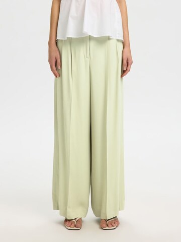 SELECTED FEMME Wide leg Pants 'SLFEXTRA' in Green