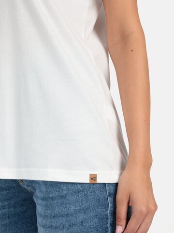 CAMEL ACTIVE T-Shirt mit Print aus nachhaltiger Baumwolle in Weiß