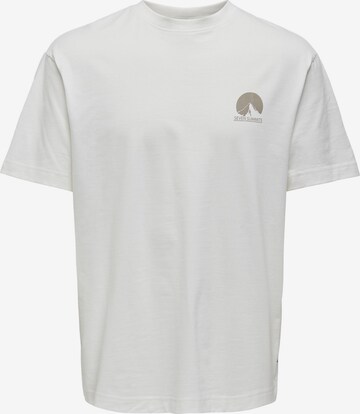 T-Shirt 'THOMAS' Only & Sons en blanc : devant