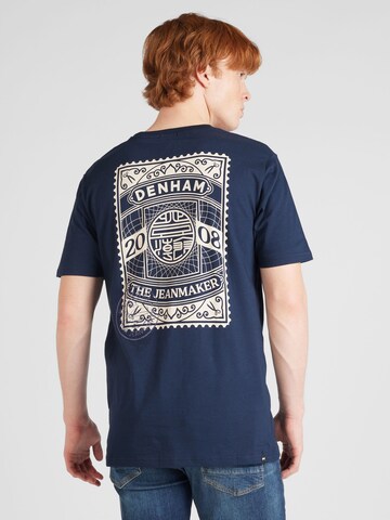 DENHAM - Camiseta 'Stamp' en azul: frente