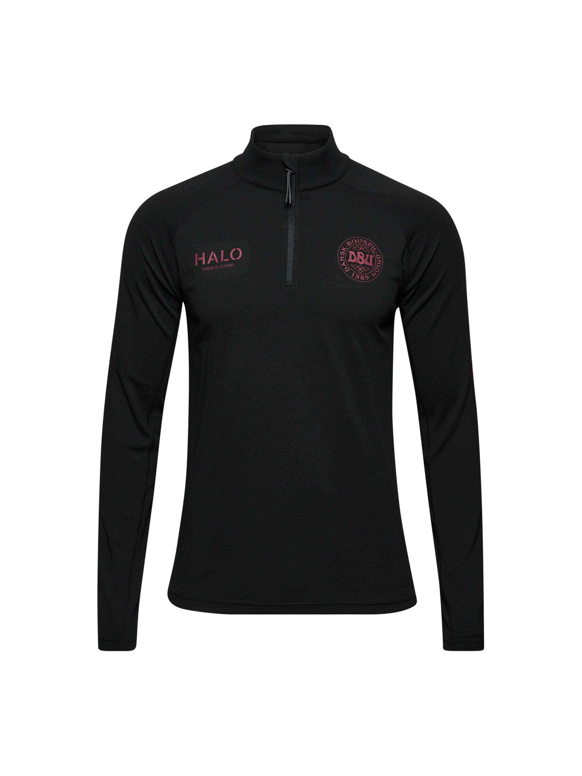 HALO Shirt 'Halo x DBU' in Zwart: voorkant