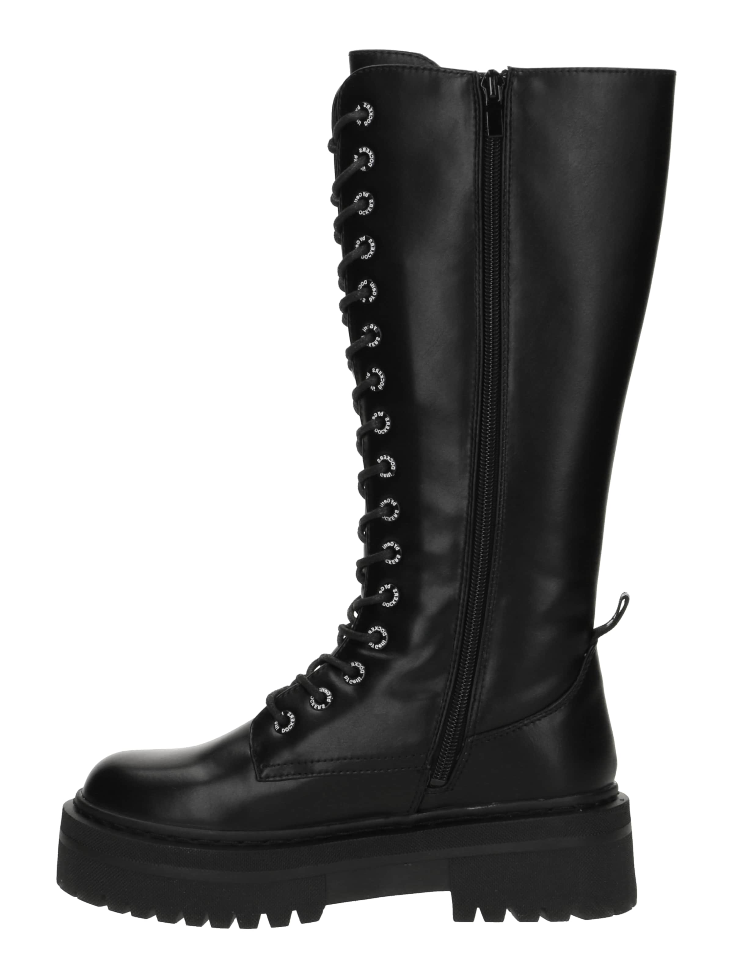 Dockers by Gerli Μπότες με κορδόνια σε μαύρο