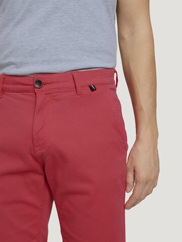 TOM TAILOR Slimfit Chino in Rood