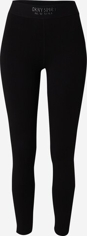 DKNY Performance Skinny Sportovní kalhoty – černá: přední strana